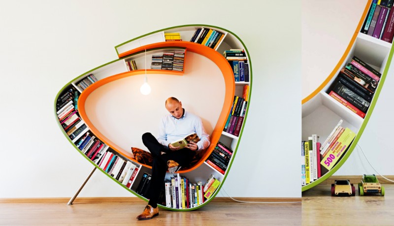 BookWorm estantería curva