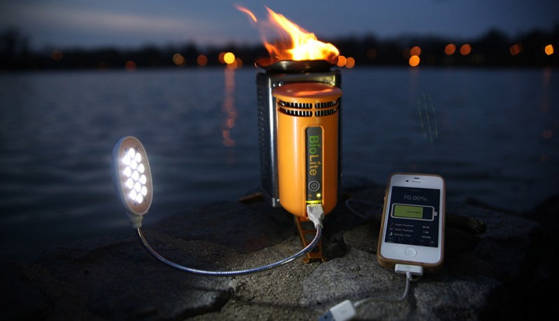 Biolite cargador de dispositivos móviles USB camping