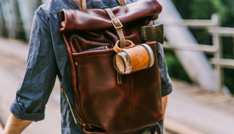 Mochila de cuero Rich Tan