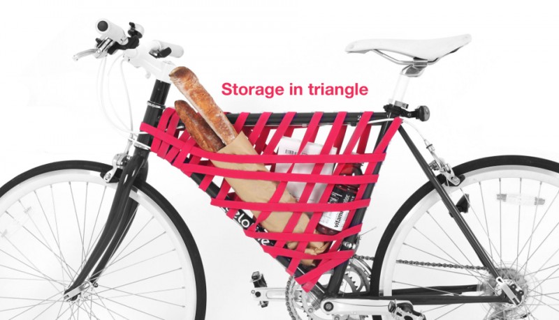 Reel sistema elástico para transportar en bicicleta